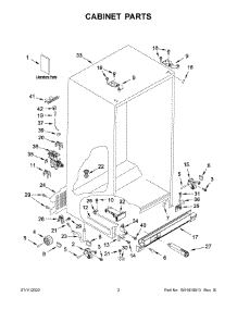 Cabinet Parts parts for Amana Side-By-Side Refrigerator ASI2175GRB08 from AppliancePartsPros.com