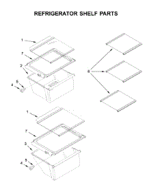 Refrigerator Shelf Parts parts for Amana Side-By-Side Refrigerator ASI2175GRS01 from AppliancePartsPros.com