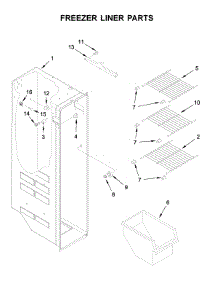 Freezer Liner Parts parts for Amana Side-By-Side Refrigerator ASI2175GRS01 from AppliancePartsPros.com