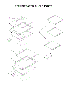 Refrigerator Shelf Parts parts for Amana Side-By-Side Refrigerator ASI2175GRS03 from AppliancePartsPros.com