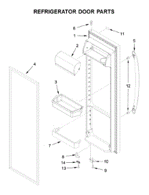Refrigerator Door Parts parts for Amana Side-By-Side Refrigerator ASI2175GRS03 from AppliancePartsPros.com