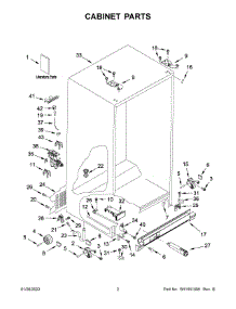 Cabinet Parts parts for Amana Side-By-Side Refrigerator ASI2175GRS07 from AppliancePartsPros.com