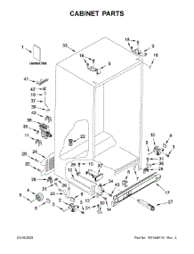 Cabinet Parts parts for Amana Side-By-Side Refrigerator ASI2175GRW03 from AppliancePartsPros.com