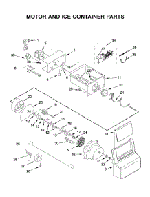 Motor And Ice Container Parts parts for Amana Side-By-Side Refrigerator ASI2175GRW04 from AppliancePartsPros.com