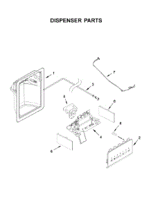 Dispenser Parts parts for Amana Side-By-Side Refrigerator ASI2175GRW04 from AppliancePartsPros.com