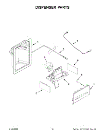 Dispenser Parts parts for Amana Side-By-Side Refrigerator ASI2175GRW07 from AppliancePartsPros.com