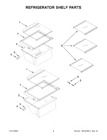 Refrigerator Shelf Parts parts for Amana Side-By-Side Refrigerator ASI2175GRW08 from AppliancePartsPros.com