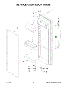 Refrigerator Door Parts parts for Amana Side-By-Side Refrigerator ASI2175GRW08 from AppliancePartsPros.com