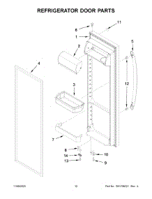 Refrigerator Door Parts parts for Amana Side-By-Side Refrigerator ASI2175GRW09 from AppliancePartsPros.com