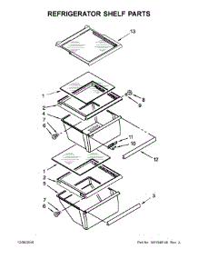 Refrigerator Shelf Parts parts for Amana Side-By-Side Refrigerator ASI2275FRB00 from AppliancePartsPros.com
