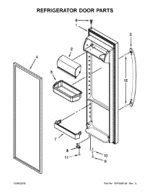 Refrigerator Door Parts parts for Amana Side-By-Side Refrigerator ASI2275FRB00 from AppliancePartsPros.com