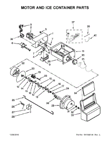 Motor And Ice Container Parts parts for Amana Side-By-Side Refrigerator ASI2275FRS00 from AppliancePartsPros.com