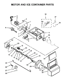 Motor And Ice Container Parts parts for Amana Side-By-Side Refrigerator ASI2575FRB00 from AppliancePartsPros.com