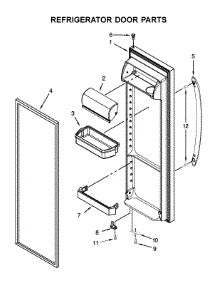 Refrigerator Door Parts parts for Amana Side-By-Side Refrigerator ASI2575FRB00 from AppliancePartsPros.com