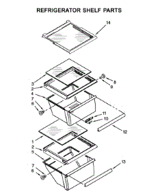 Refrigerator Shelf Parts parts for Amana Side-By-Side Refrigerator ASI2575FRS00 from AppliancePartsPros.com