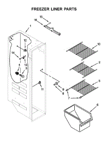 Freezer Liner Parts parts for Amana Side-By-Side Refrigerator ASI2575FRS00 from AppliancePartsPros.com