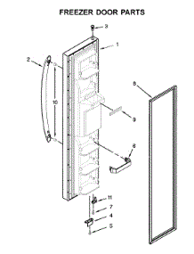 Freezer Door Parts parts for Amana Side-By-Side Refrigerator ASI2575FRS00 from AppliancePartsPros.com
