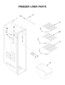 Freezer Liner Parts parts for Amana Side-By-Side Refrigerator ASI2575GRB00 from AppliancePartsPros.com