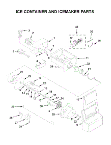 Ice Container And Icemaker Parts parts for Amana Side-By-Side Refrigerator ASI2575GRB00 from AppliancePartsPros.com