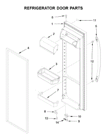 Refrigerator Door Parts parts for Amana Side-By-Side Refrigerator ASI2575GRB00 from AppliancePartsPros.com