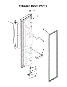 Freezer Door Parts parts for Amana Side-By-Side Refrigerator ASI2575GRB02 from AppliancePartsPros.com