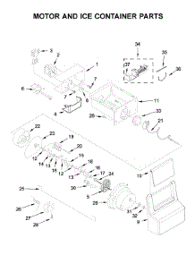 Motor And Ice Container Parts parts for Amana Side-By-Side Refrigerator ASI2575GRB04 from AppliancePartsPros.com