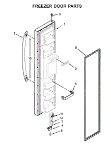 Freezer Door Parts parts for Amana Side-By-Side Refrigerator ASI2575GRB04 from AppliancePartsPros.com