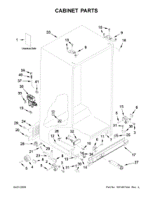Cabinet Parts parts for Amana Side-By-Side Refrigerator ASI2575GRB05 from AppliancePartsPros.com