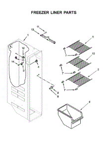 Freezer Liner Parts parts for Amana Side-By-Side Refrigerator ASI2575GRB05 from AppliancePartsPros.com