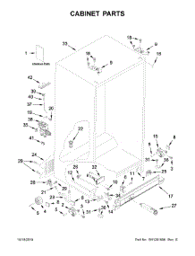 Cabinet Parts parts for Amana Side-By-Side Refrigerator ASI2575GRS00 from AppliancePartsPros.com