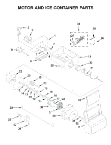 Motor And Ice Container Parts parts for Amana Side-By-Side Refrigerator ASI2575GRS01 from AppliancePartsPros.com