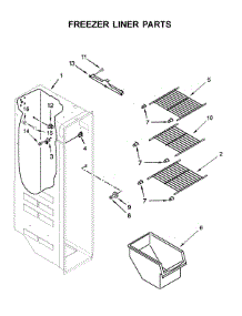 Freezer Liner Parts parts for Amana Side-By-Side Refrigerator ASI2575GRS02 from AppliancePartsPros.com