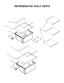Refrigerator Shelf Parts parts for Amana Side-By-Side Refrigerator ASI2575GRS05 from AppliancePartsPros.com