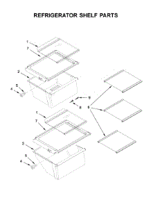 Refrigerator Shelf Parts parts for Amana Side-By-Side Refrigerator ASI2575GRW00 from AppliancePartsPros.com