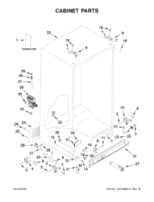 Cabinet Parts parts for Amana Side-By-Side Refrigerator ASI2575GRW01 from AppliancePartsPros.com
