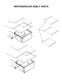 Refrigerator Shelf Parts parts for Amana Side-By-Side Refrigerator ASI2575GRW01 from AppliancePartsPros.com