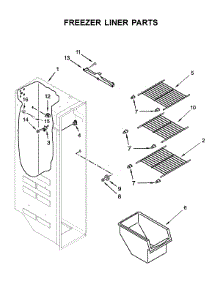 Freezer Liner Parts parts for Amana Side-By-Side Refrigerator ASI2575GRW01 from AppliancePartsPros.com