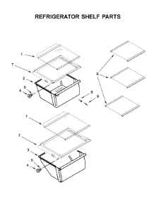 Refrigerator Shelf Parts parts for Amana Side-By-Side Refrigerator ASI2575GRW02 from AppliancePartsPros.com