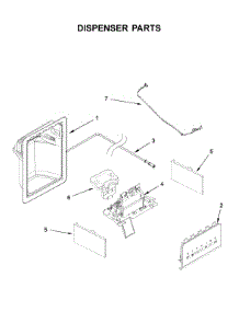Dispenser Parts parts for Amana Side-By-Side Refrigerator ASI2575GRW04 from AppliancePartsPros.com