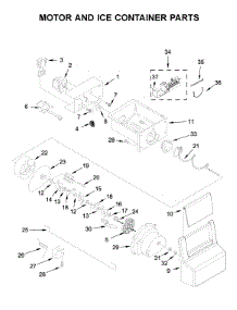 Motor And Ice Container Parts parts for Amana Side-By-Side Refrigerator ASI2575GRW05 from AppliancePartsPros.com