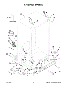 Cabinet Parts parts for Amana Side-By-Side Refrigerator ASI2575GRW08 from AppliancePartsPros.com