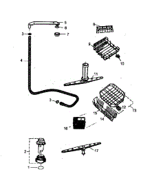 Spray Arm / Rack Parts parts for Amana Dishwasher ASU9000CBS-P1182609W from AppliancePartsPros.com