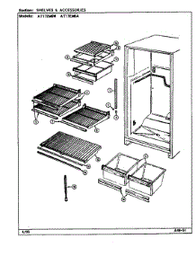 Shelves & Accessories parts for Admiral Top-Mount Refrigerator AT17EM6W/DA31A from AppliancePartsPros.com