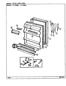 Fresh Food Door parts for Admiral Top-Mount Refrigerator AT17EM6W/DA31A from AppliancePartsPros.com
