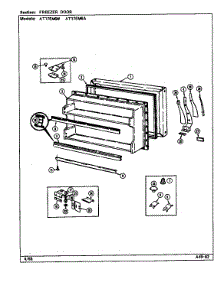 Freezer Door parts for Admiral Top-Mount Refrigerator AT17EM6W/DA31A from AppliancePartsPros.com