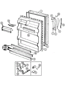Fresh Food Door parts for Admiral Top-Mount Refrigerator AT17M4W-DA25C from AppliancePartsPros.com