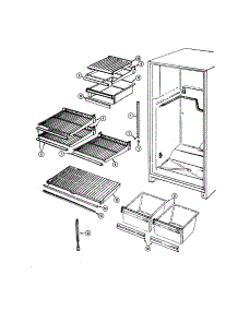 Shelves & Accessories parts for Admiral Top-Mount Refrigerator AT17M6W-DA26A from AppliancePartsPros.com