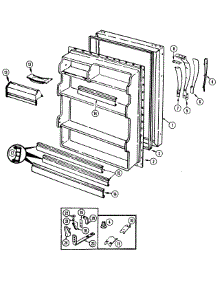 Fresh Food Door parts for Admiral Top-Mount Refrigerator AT17M6W-DA26A from AppliancePartsPros.com