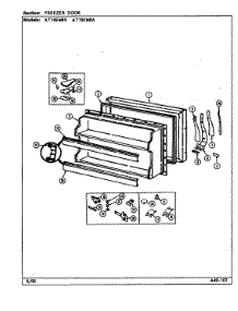 Freezer Door (At19em8a / Da56a) (At19em8v / Da55a) parts for Admiral Top-Mount Refrigerator AT19EM8V/DA56A from AppliancePartsPros.com
