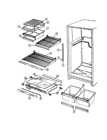 Shelves And Accessories parts for Admiral Top-Mount Refrigerator AT19M6A/DE52A from AppliancePartsPros.com
